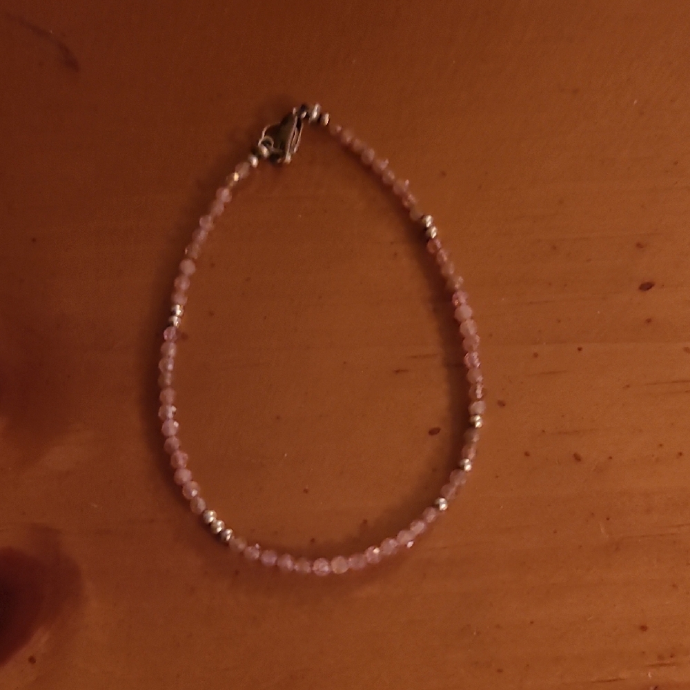 Elegant Pink Beaded Bracelet